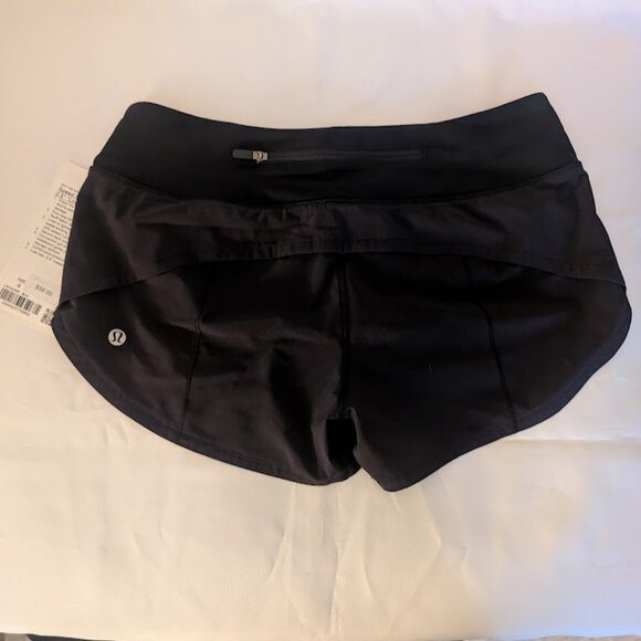 Lululemon Speed Up Low-Rise Lined Short 2.5", Sz 4, Color - Black - Picture 2 of 3